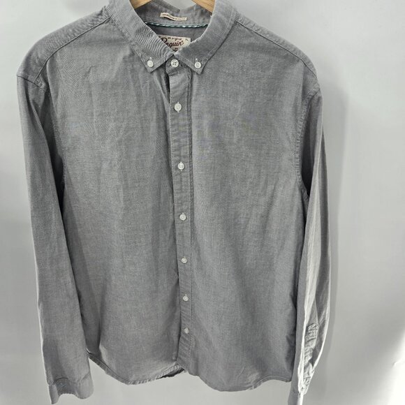 Original Penguin Gray Heritage Slim Fit Long Sleeved Button Up XL - Picture 1 of 9